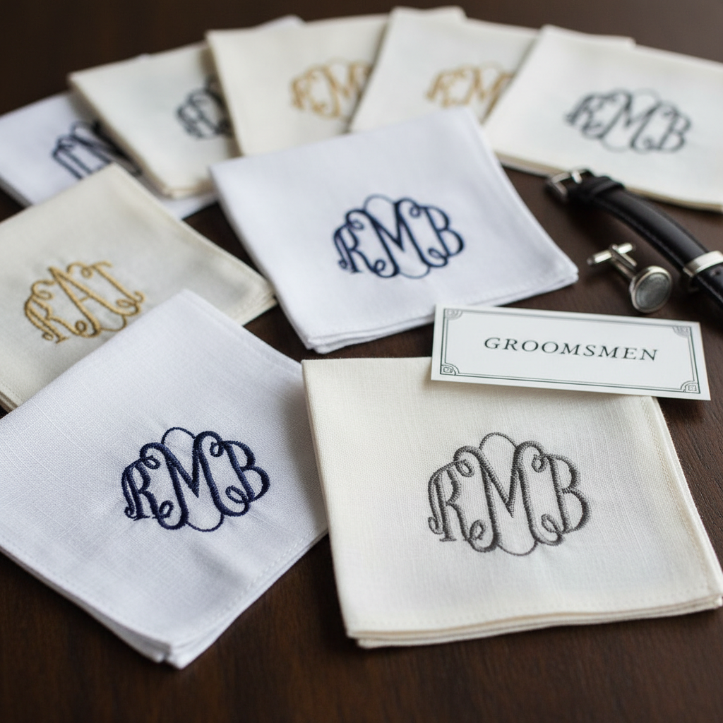 Personalized Groomsmen Handkerchiefs